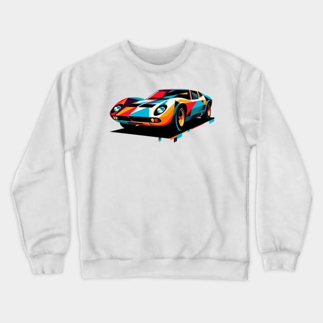 Lamborghini Miura Crewneck Sweatshirt by Vehicles-Art